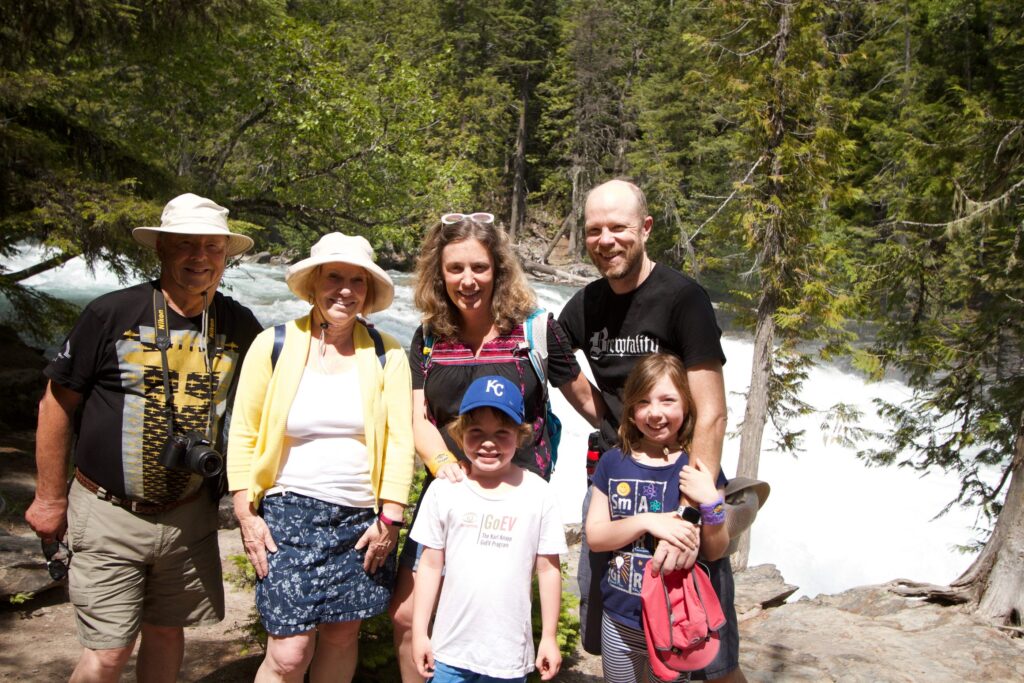 THE WHOLE FAMILY IN GLACIER NATIONAL PARK
