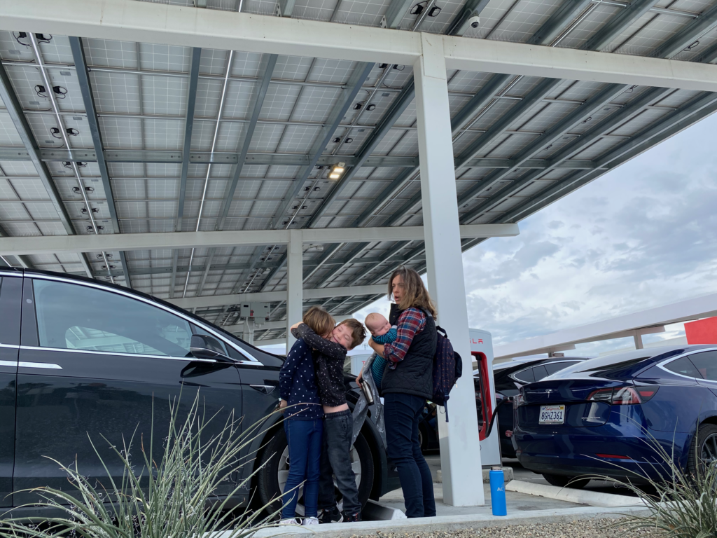 EV Car at Tesla Station