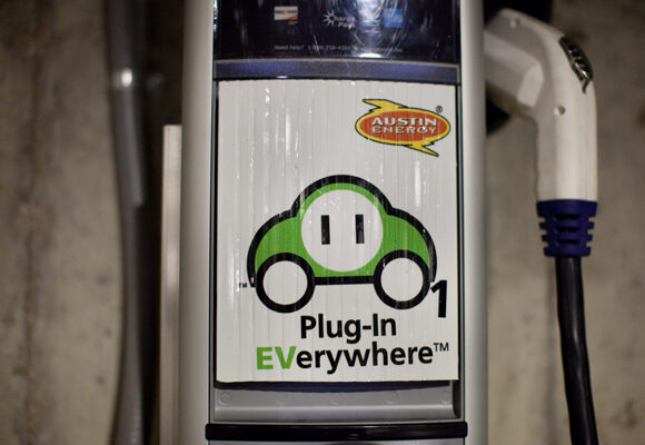 Photo of A CHARGER IN AUSTIN ENERGY’S PLUG-IN EVERYWHERE NETWORK – CREDIT: DANIEL REESE