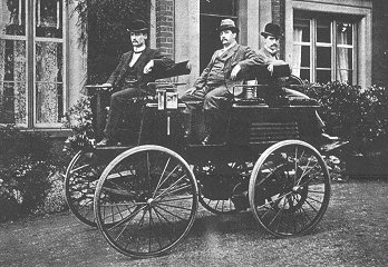 WILLIAM MORRISON WITH THE FIRST ELECTRIC CAR, 1890