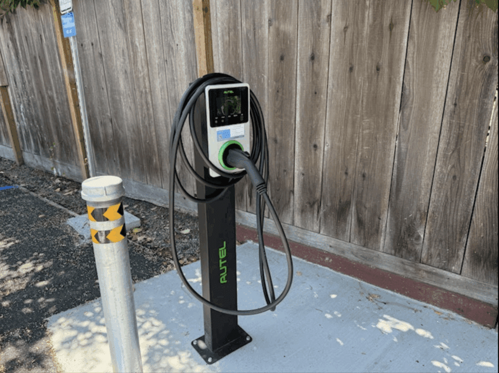 Autel EV charger installed at an affordable housing multi-family property